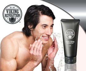 Viking Revolution on bathroom counter conveying grooming routine benefit