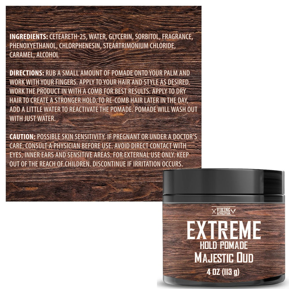 Viking Revolution before and after styling demonstrating stronger hold and shine