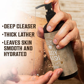 Viking Revolution lather close-up revealing creamy foam for gentle cleansing