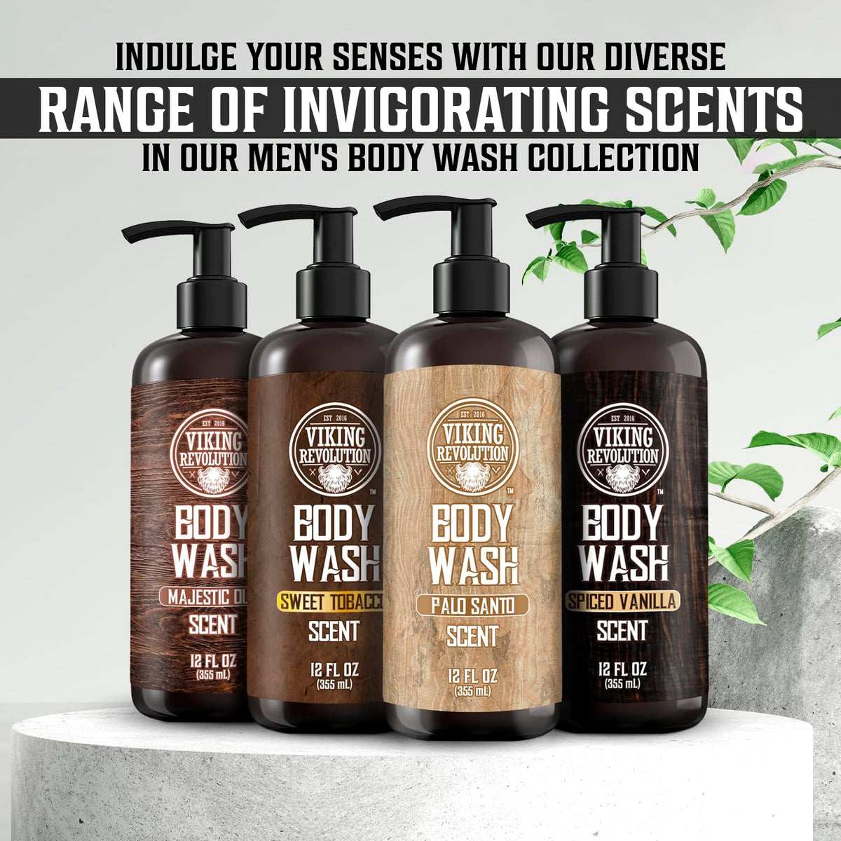 Viking Revolution lifestyle shower scene showing calming scent and daily routine benefit