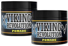 Viking Revolution jar front view showing label and strong hold styling benefit