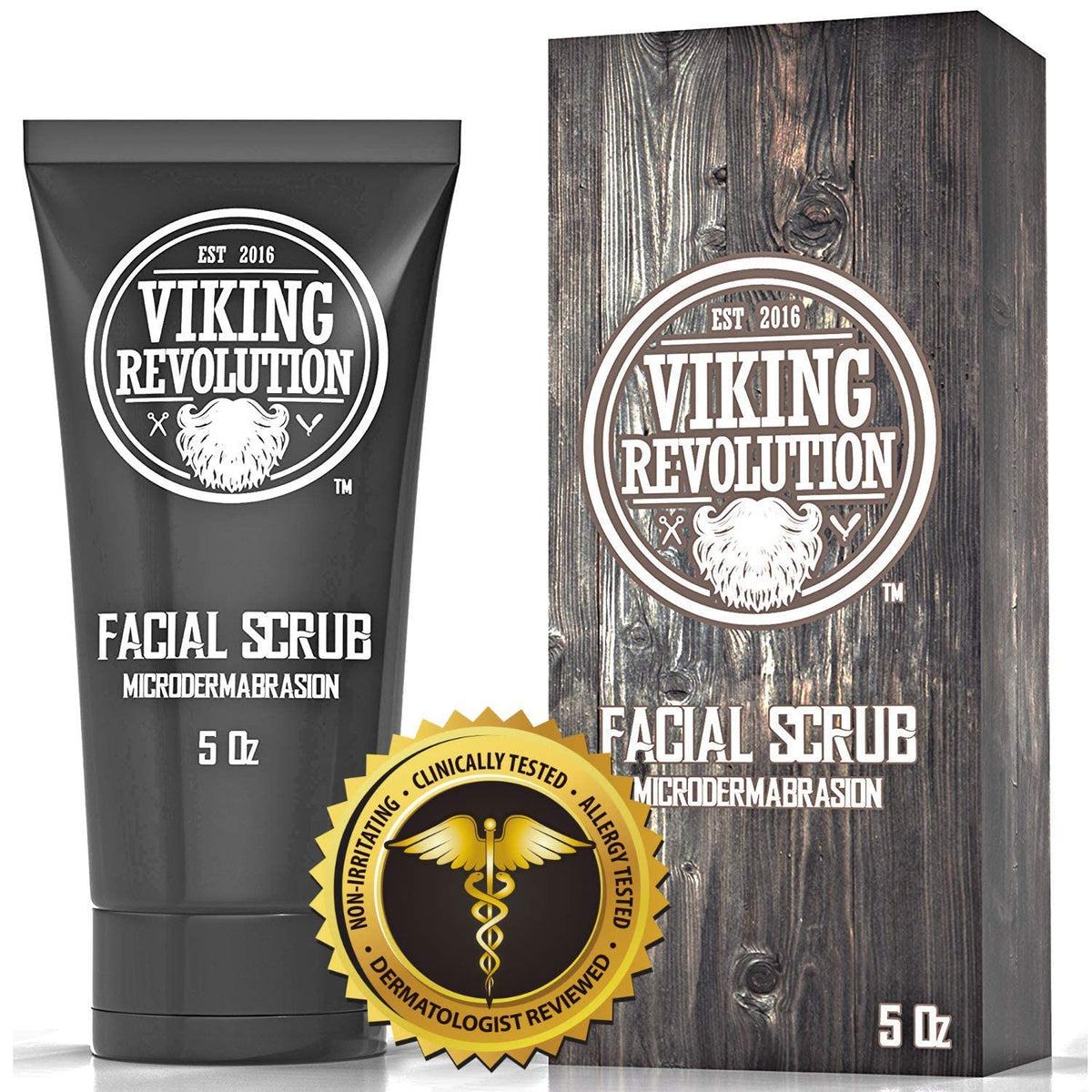 Viking Revolution next to a razor for size comparison and grooming prep