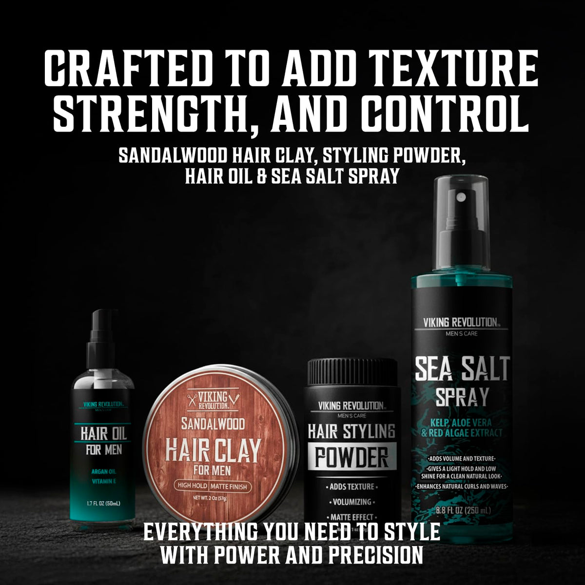 Viking Revolution sea salt spray bottle close-up adding natural texture