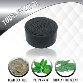 Viking Revolution soap held in hand showing 6 oz size and long-lasting value
