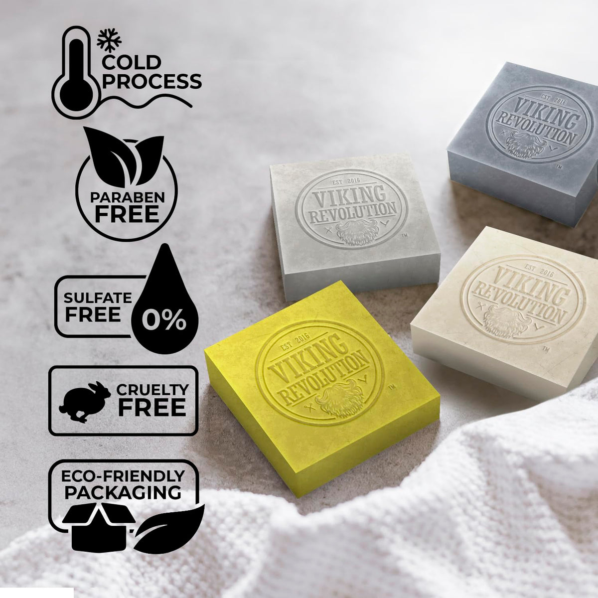 Viking Revolution soap lather in hand demonstrating rich foam and clean feel