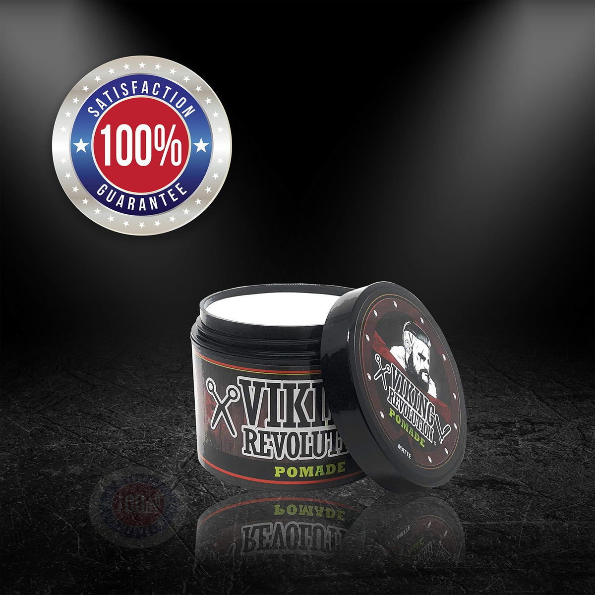 Viking Revolution styled pompadour showing medium hold and matte finish