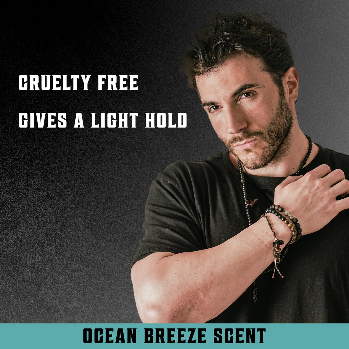 Viking Revolution on-model surf-style shot showing beachy look and effortless hold