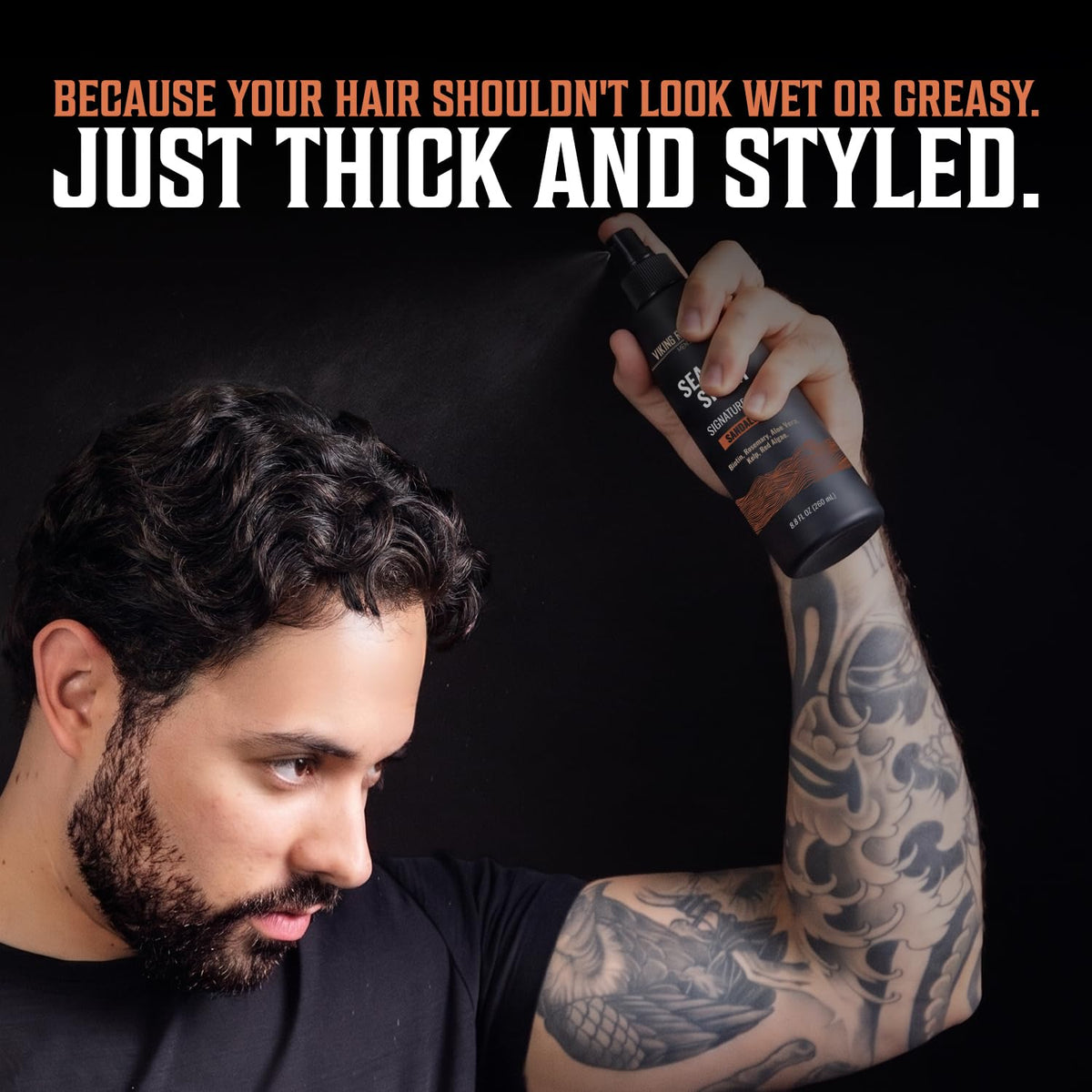 Viking Revolution textured hair close-up demonstrating natural beachy finish