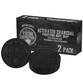 Viking Revolution bar texture with visible Dead Sea mud for mineral-rich cleansing