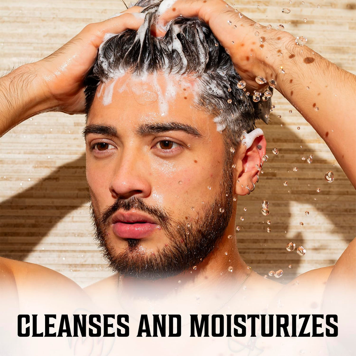 viking revolution shampoo texture close-up for moisturizing, non-drying cleanse