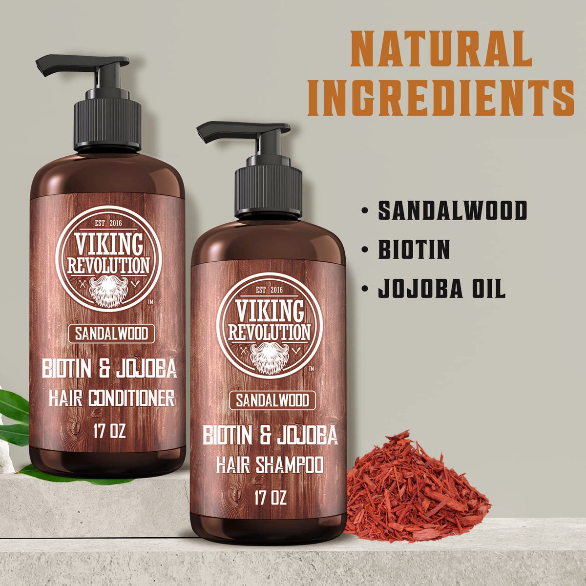 Viking Revolution shampoo texture in hand demonstrating gentle lathering benefit
