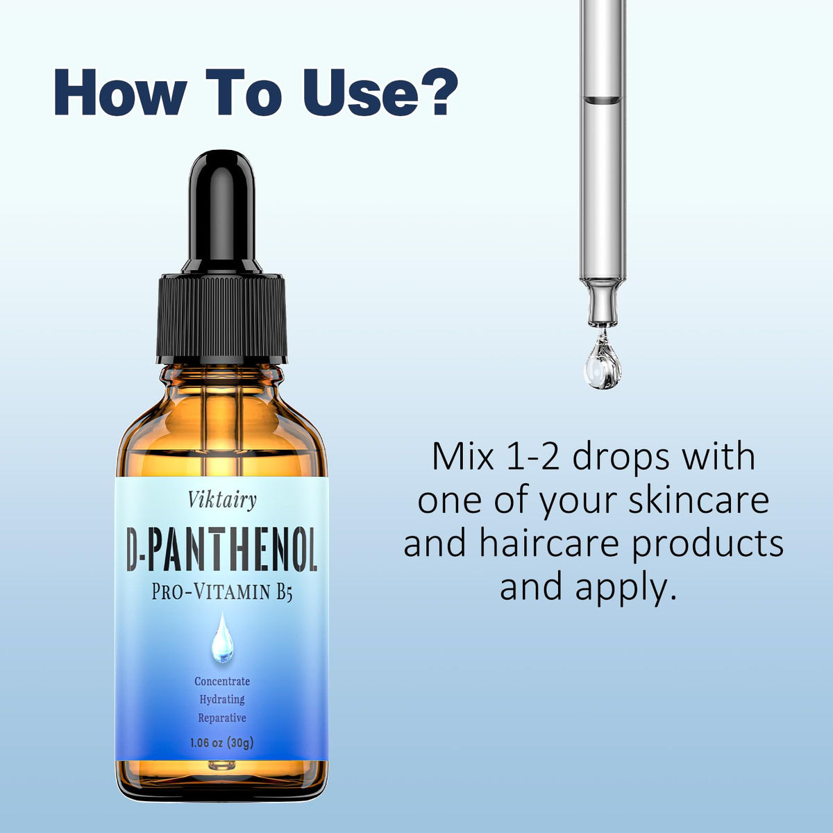 Viktairy D‑Panthenol on a bathroom counter with tools, shows professional DIY formulation benefit