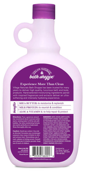 Village Naturals Bath Shoppe close-up of creamy texture highlighting moisturizing benefit