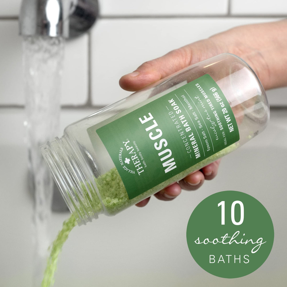 Village Naturals Therapy foot soak basin in use demonstrating simple, relaxing at-home care