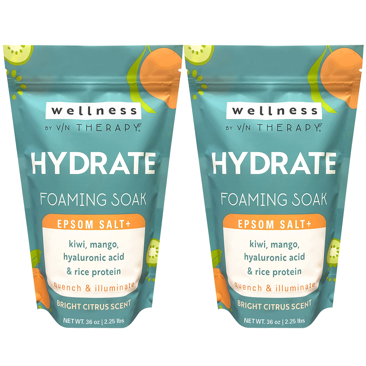 Village Naturals Therapy front packaging showing bright citrus scent and size benefit