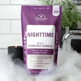Village Naturals Therapy label ingredients panel emphasizing transparency benefit