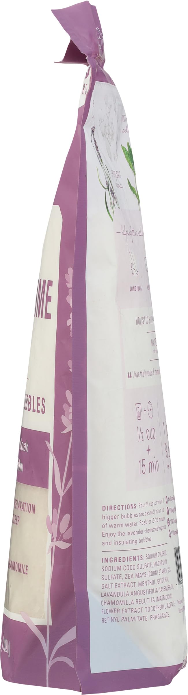 Village Naturals Therapy three jars stacked showing supply and value benefit