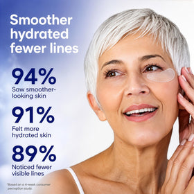 VILVIN patch applied under eye for overnight hydration