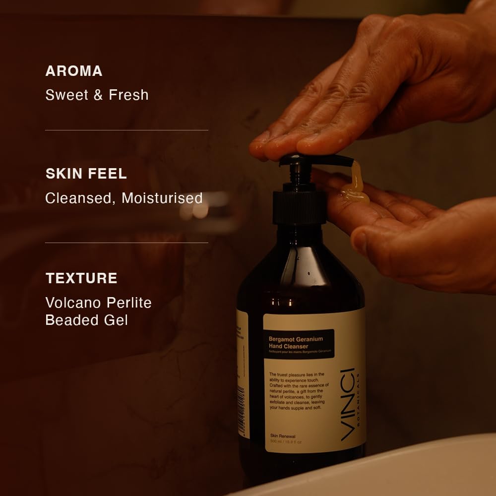 Vinci Botanicals exfoliating beads macro showing gentle cleansing action