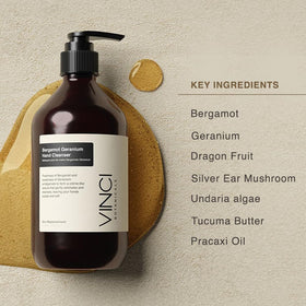 Vinci Botanicals gel texture close-up showing creamy hydrating formula