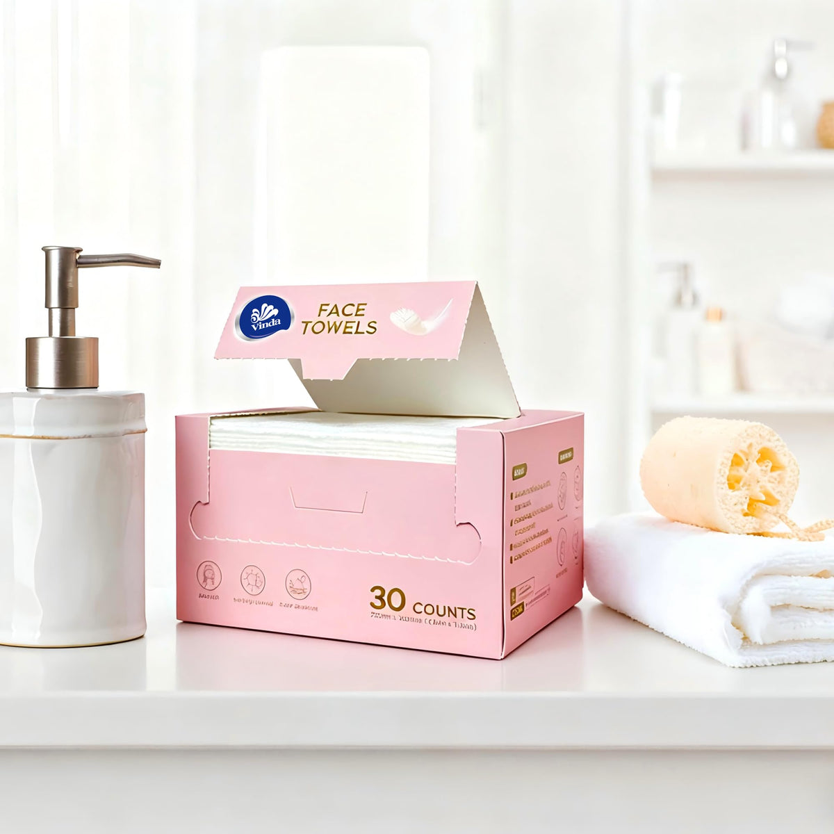 Vinda product label and ingredient panel emphasizing fragrance-free formula