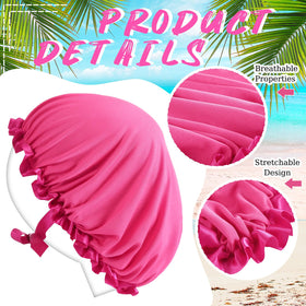 Vinsatin bonnet stretched beside ruler showing expandable fit benefit