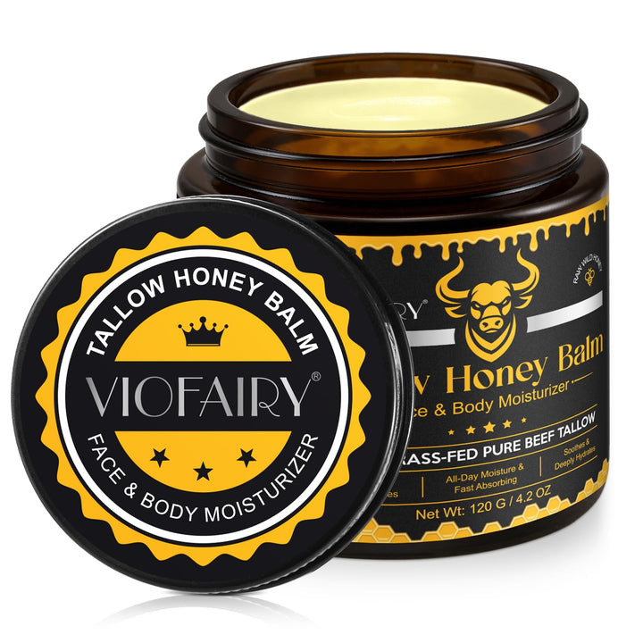 VIOFAIRY front jar view showing label and 4 oz packaging benefit hydration