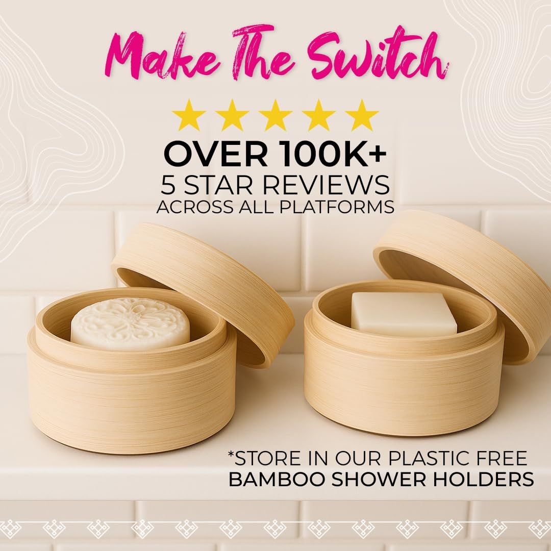 Viori bar creating foam in hand to show gentle cleansing benefit