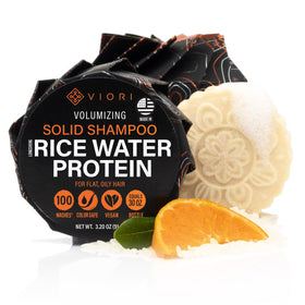 Viori front packaging shows citrus shampoo bar and eco-friendly benefit
