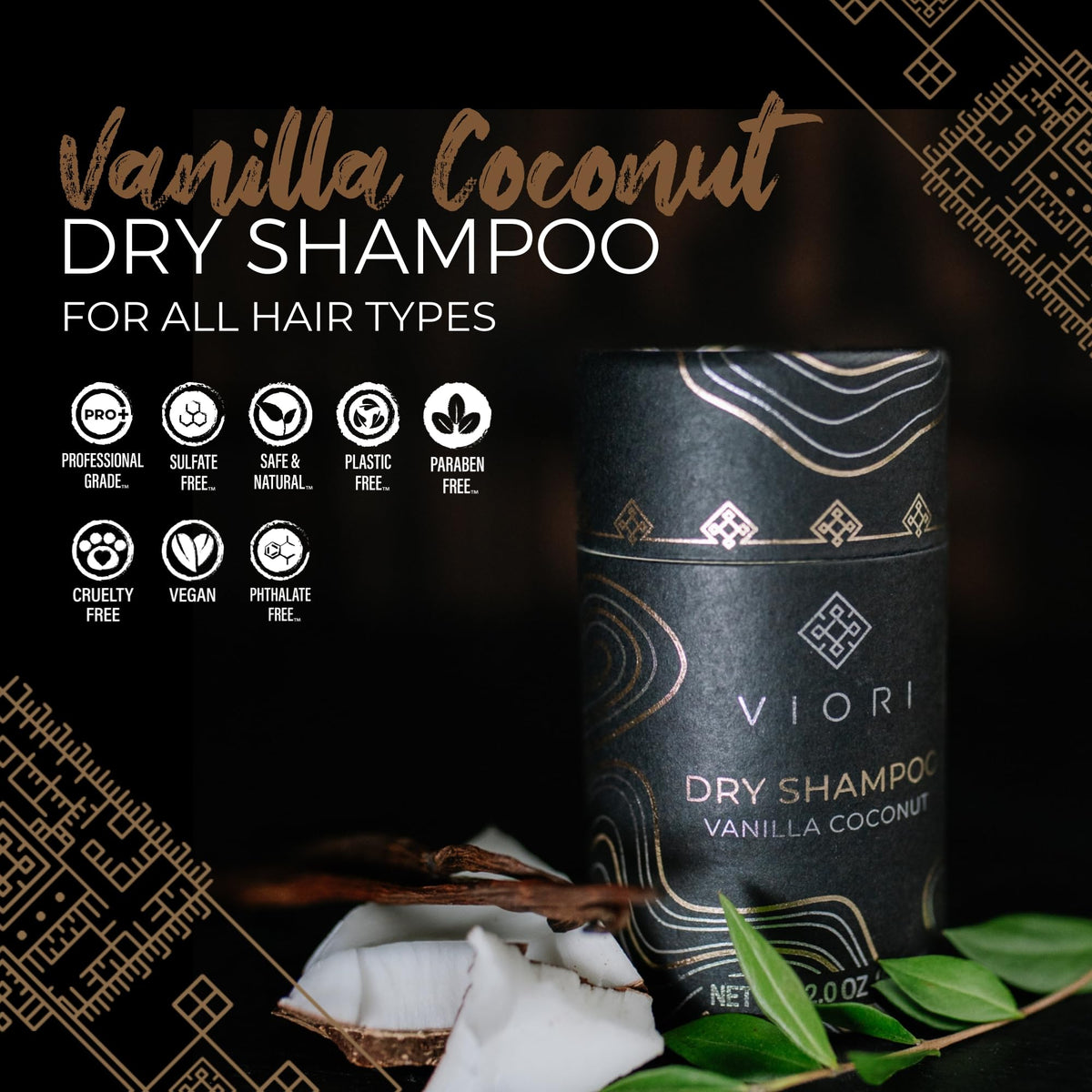 Viori dry shampoo powder texture close-up for quick oil absorption