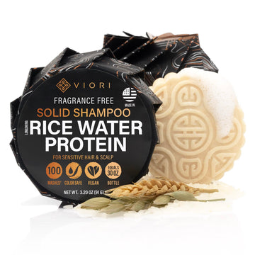 Viori front packaging showing shampoo bar and brand benefits
