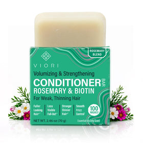 Viori conditioner bar front packaging showing sustainable travel benefit