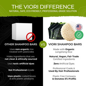 Viori shampoo bar creating lather in hands for effective cleansing