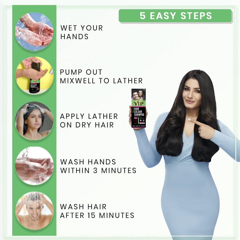 VIP applied to wet hair demonstrating hands-on easy application benefit