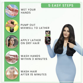 VIP applied to wet hair demonstrating hands-on easy application benefit