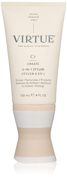 VIRTUE front packaging showing bottle and label, conveys premium styling benefits