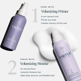 VIRTUE label detail showing Alpha Keratin 60ku and ingredient clarity