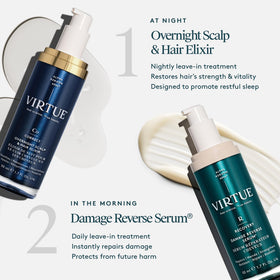VIRTUE being applied to scalp demonstrating targeted root nourishment
