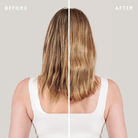 VIRTUE before and after fine hair comparison showing improved fullness