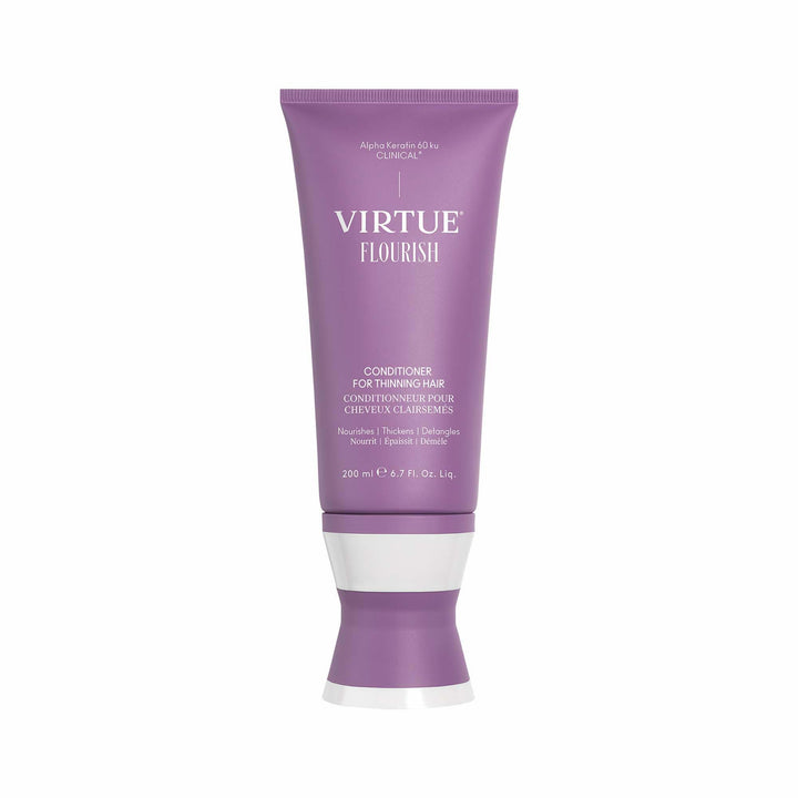 VIRTUE front packaging showing bottle and benefit of lightweight conditioning