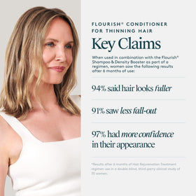 VIRTUE conditioner being applied in shower for gentle detangling benefit
