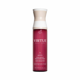 VIRTUE Frizz Block front packaging showing bottle and label benefit
