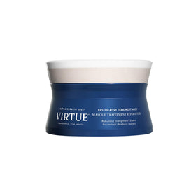 VIRTUE front jar restorative mask showing branding and benefits
