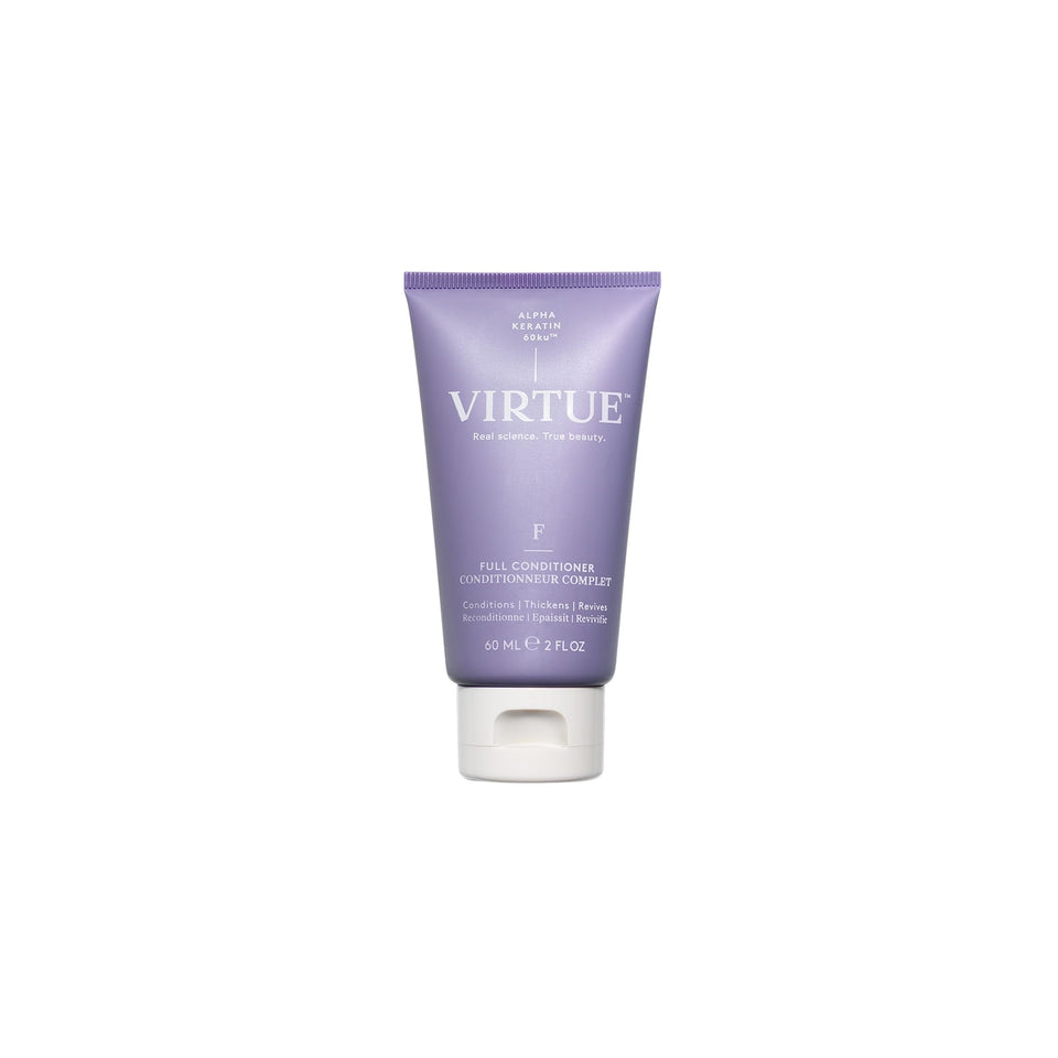 VIRTUE front bottle showing product and brand for quick identification and shelf benefit
