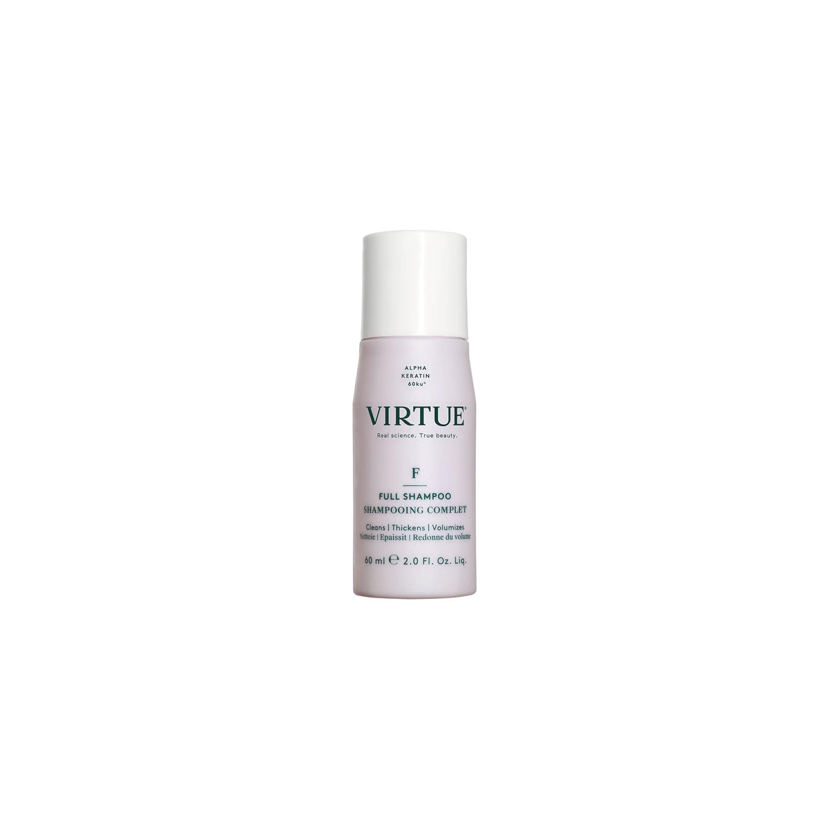 VIRTUE front bottle showing product and benefit of added lift