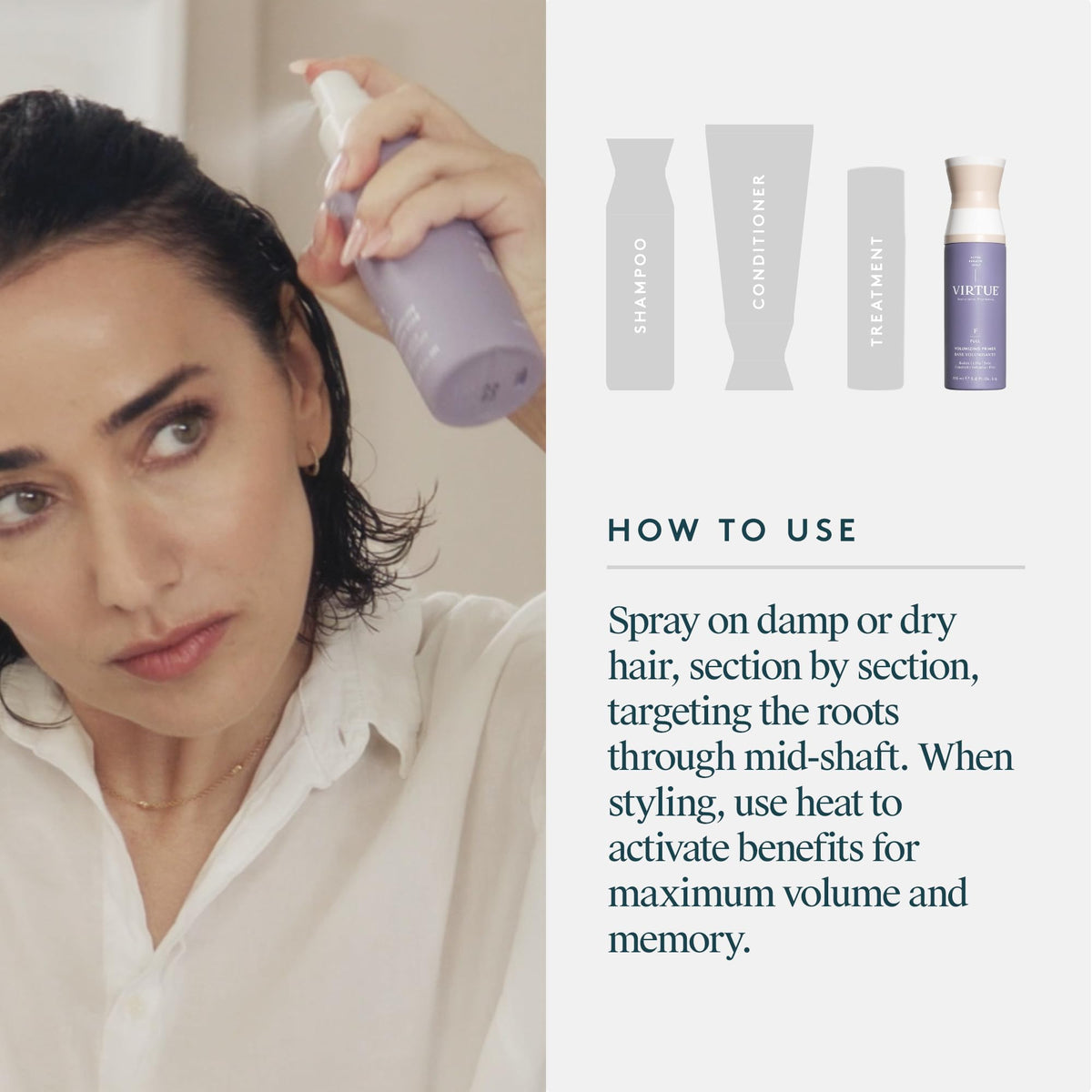 VIRTUE before and after hair lift demonstrating fuller, voluminous results