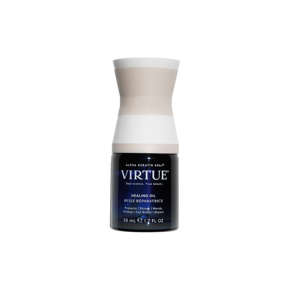 VIRTUE front bottle view showing packaging and lightweight benefit