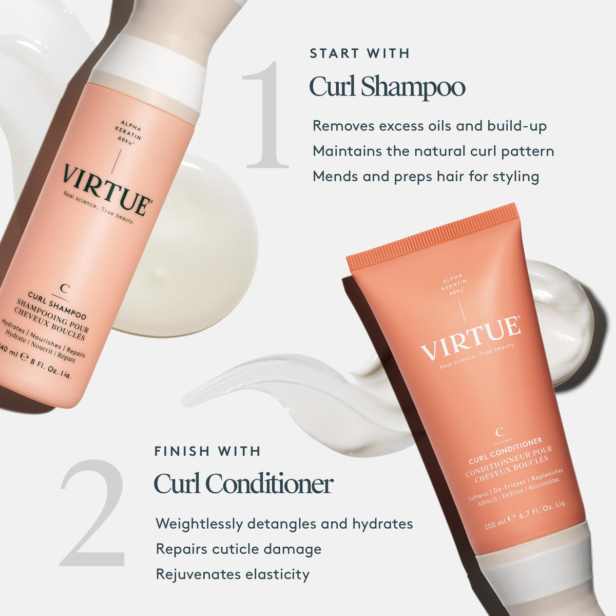 VIRTUE jojoba oil ingredient close-up highlighting nourishing hydration