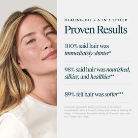 VIRTUE oil texture drop demonstrating lightweight nourishment benefit