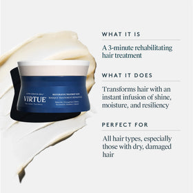 VIRTUE open jar texture close-up highlighting creamy repair formula